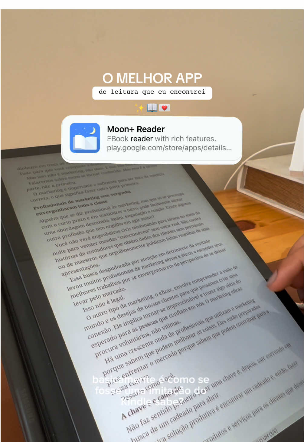 Hora de indicar pra vocês um app muito bom  — como agora eu estou na minha versão leitora, nada melhor que achar um aplicativo que deixa o momento ainda mais proveitoso 🌟  #fyp #tablet #tabs6lite #rotina 