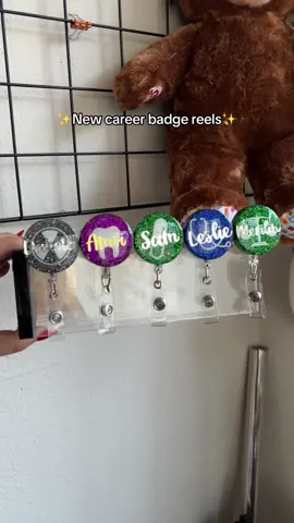 Available on katsfinearcreations.com ! #badgereels #glitterbadgereel #careerart #careerpath #resinbadge 