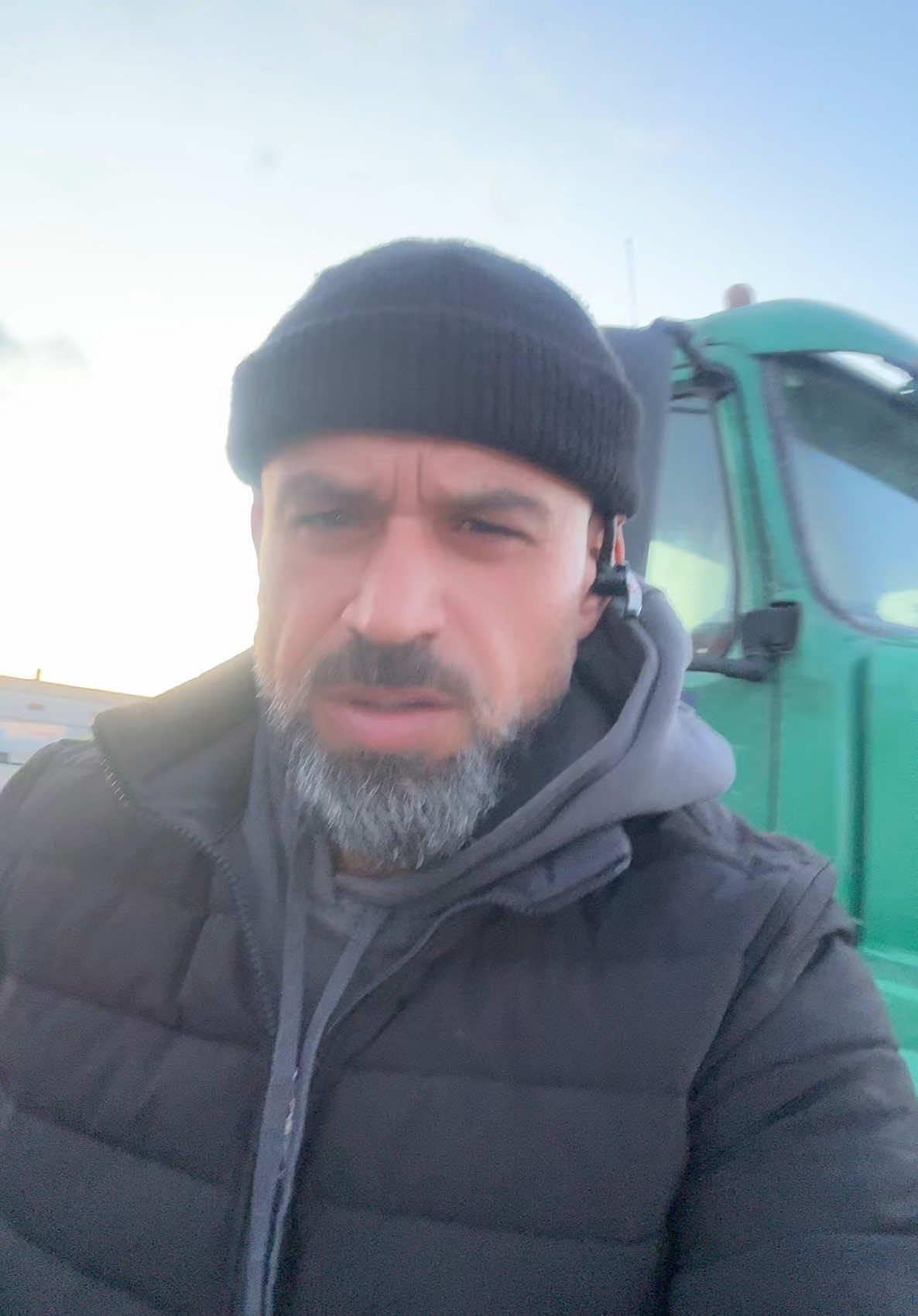 Trucking isn’t easy especially days like today winter driving below zero temperatures #truckertok #trucklife #semitruckdrivers #trucker #truckerinfluencer #arabtrucker #chicagotok #fyptruckers 
