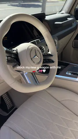 Lets stock up my new g wagon✨🤍 #carrestock #restock #carorganization 