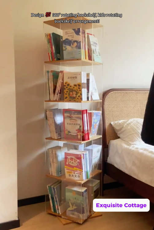 Design 💯 360° rotating bookshelf, kids rotating bookshelf arrangement!#furniture #bookshelf #tiktok #tiktokshop #accept #tiktokhome 