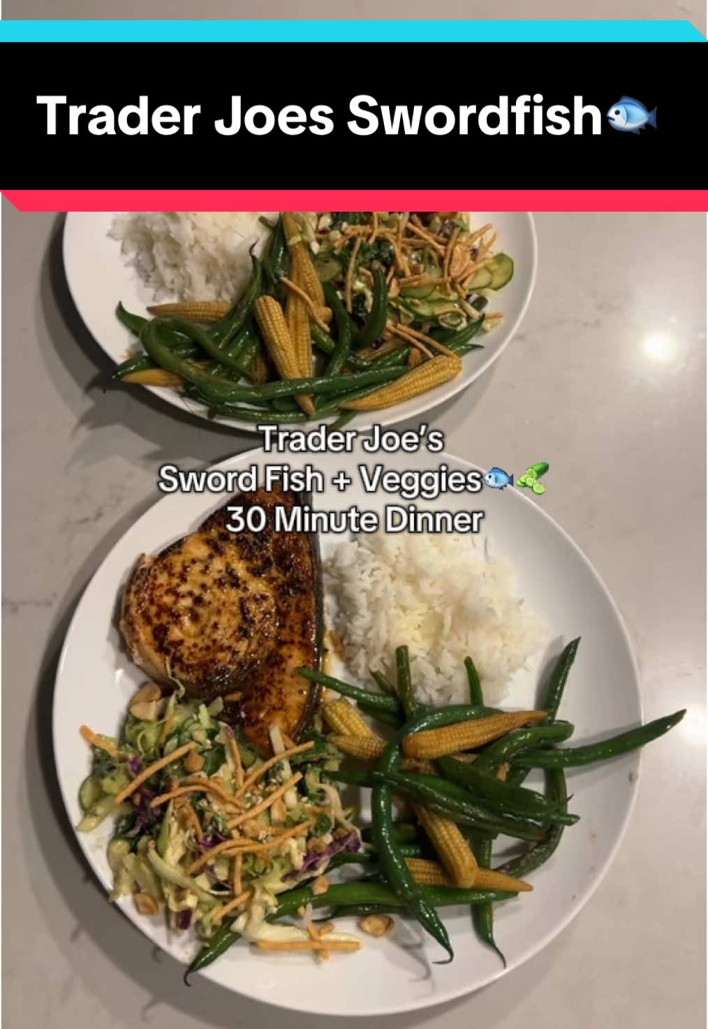 When I’m not ordering in takeout 🥡 🥒🫶🏼🐟 #swordfish #swordfishrecipe #traderjoes #traderjoesdinner #traderjoesrecipe #healthydinner #healthydinnerideas #healthyfood #traderjoesfoodreviews 