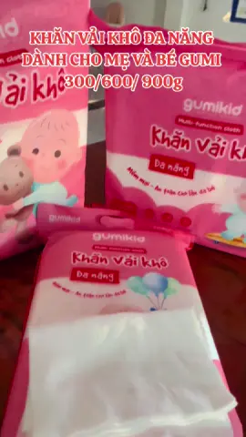 KHĂN VẢI KHÔ ĐA NĂNG DÀNH CHO MẸ VÀ BÉ GUMI 300/600/ 900g#xuhuong #thinhhanh #methongthai #khănkhogumi #baby 