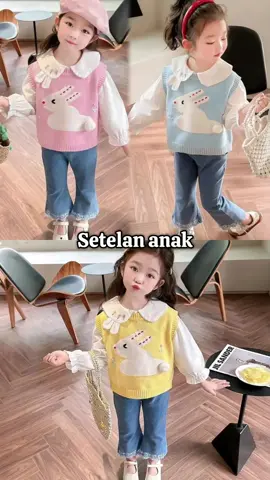 Setelan anak motif kelinci  cantik bgt 😍😍💋🧚‍♀️🫶🏻🫶🏻 #setelananak #setelanmotifkelinci #fyppppppppppppppppppppppp 