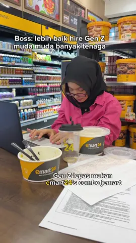 Gen Z brings the energy… until lunch break with emart24’s Jemart combo! 🍛💥 The food coma after? Too good to fight. 💤✨ #emart24 #emart24my #conveniencestore #koreanfood #streetfood #Foodie #yearofemart24 #genz #foodcoma #lunchbreak #energycrash #rest