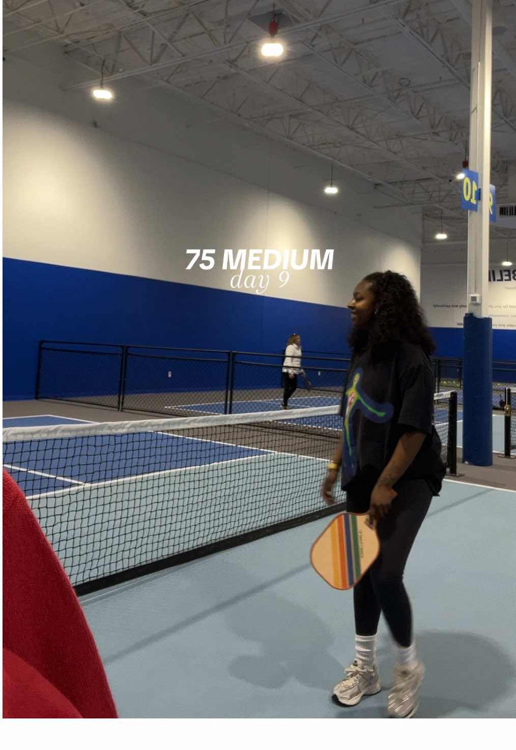 Day 9 of 75 Medium…. Decided to switch things up with pickleball today, and WOW—such a fun way to get moving and burn some  calories! 🏓🔥 Definitely adding this to my workout rotation. Now, time to invest in my own paddle (jk) but I’ll definitely be back!  #75Medium #PickleballVibes #ActiveLifestyle #SwitchItUp #2025bride #75mediumchallenge 