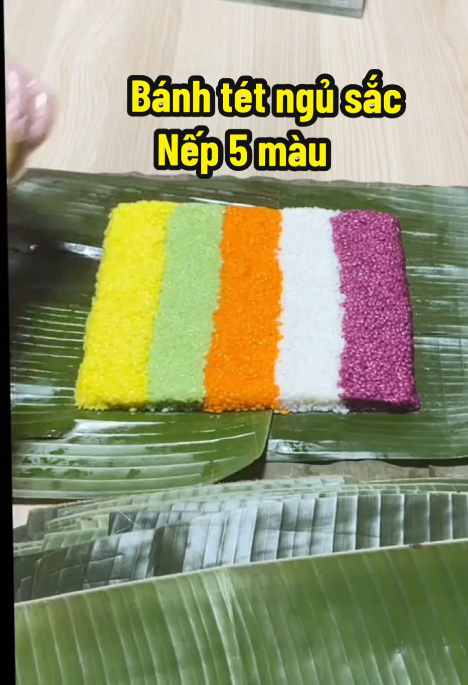 Trả lời @Xí Muội Gói bánh tét ngủ sắc, nếp 5 màu đón Tết 🧧 âm lịch #bánhtétngủsắc #bánhtét5màu #TiktokcủaÚt 