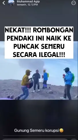 Gimana pendapatmu? Disaat jalur pendakian Gunung Semeru ditutup, rombongan pendaki ini nekat naik hingga ke puncak Semeru. Diperkirakan mereka naik weekend kemarin, tanggal 18 Januari 2025. Kabarnya mereka nekat mendaki Semeru lewat jalur ilegal. Semoga ditindaklanjuti oleh Taman Nasional. #semeru #gunungsemeru #fyp  #jejakpendaki