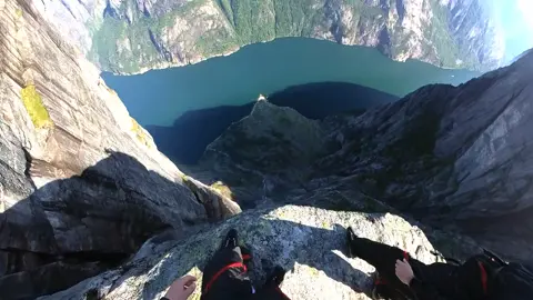 Norway Basejumping Waterfalls #short #gopro #skydiving #shorts #extremesports #fyp 