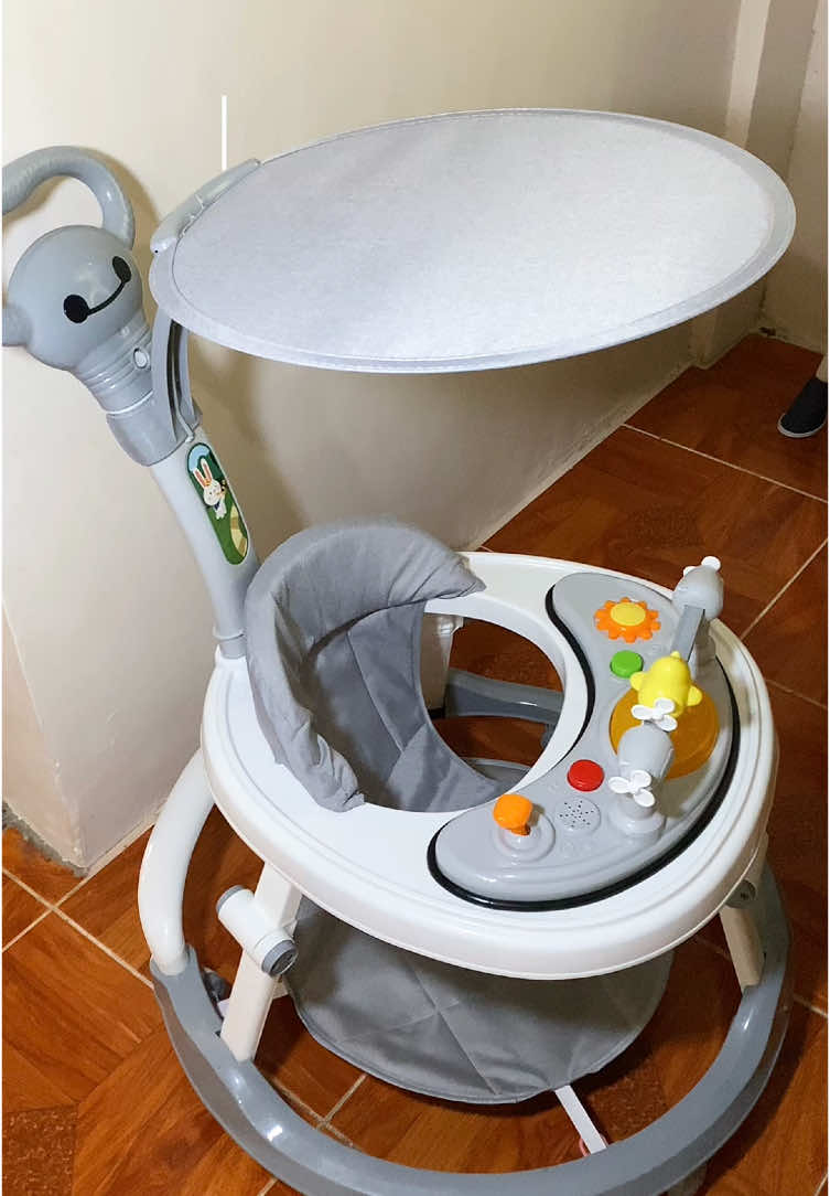 BABY WALKER👶 suitable for 6-24 months✨ Multi-functional Adjustable Foldable with music & lights. Anti-bow legs, 6 adjustable gears, stabilization, removable music toy. #walker #babywalker #walkerforbaby #upgradedwalker #babyessentials 