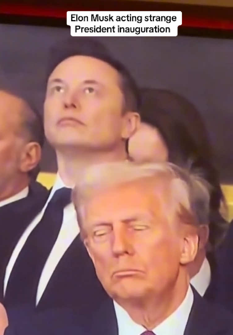 What is happening with him? #elonmusk #elon #usa #inauguration #president #viral_video #xybca #fyp 