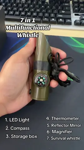 Multifunctional Whistle 7 In 1 Survival Bush craft Trekking Compass Mirror.... #multifunctional  #SelfCare  #emergencypreparedness  #emergencykit  #fyp  #tiktokshopping  #shopping 