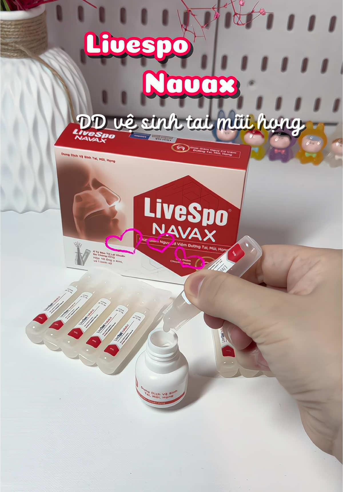 Dd vệ sinh tai mũi họng Livespo Navax đỏ #livespo #livesponavax #nuocmuoisinhlychuabaotuloikhuan #unboxingvideo #mebesua0709 