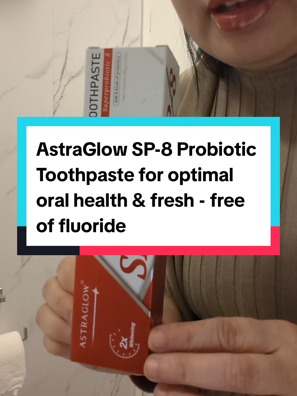 AstraGlow SP-8 Probiotic Toothpaste for optimal oral health & fresh - free of fluoride  #ladies #womenownedbusiness #tiktokshop #tiktokmademebuyit #toothpaste #astraglow #morning 
