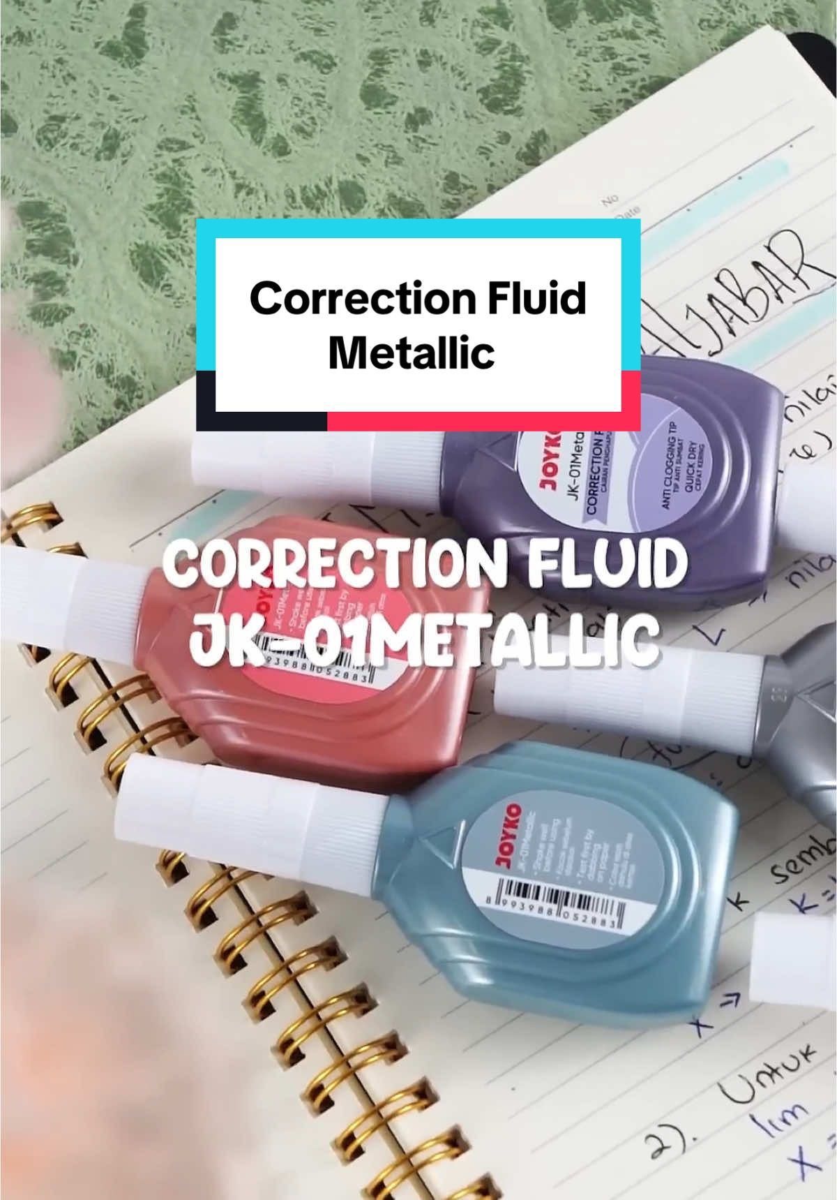 Correction fluid yang legend udah ada dari minjoy kecil nih! Sekarang hadir dengan kemasan warna metallic dan kualitas yang mantep pastinya 😍✨ #joykostationery #joykoindonesia #joykocreative #viral #trending #joyko #stationery #fyp #fypシ 