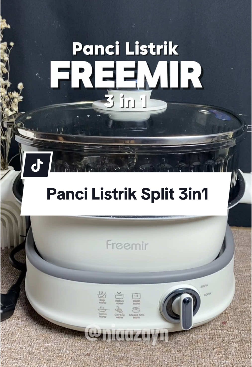 Panci listrik split 3in1 Freemir #pancilistrik #pancilistrikfreemir #pancilistriksplit #freemir #reviewniazayn #rekomendasiniazayn #shopmaster #cuantanpabatas #wibgajian #promoguncang22 