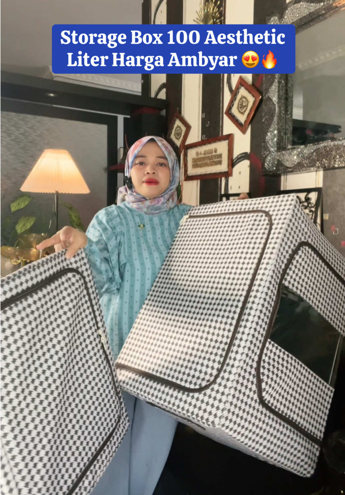 seneng bgt ketemu yang jumbo 😍 aesthetic dan murah pula 🔥👍🏻 rugi CO satu aja kak, ambil 3 lebih murah 😍😍#storage #storagebox #storageboxmurah #kotakpenyimpanan #tempatpenyimpanan #wibgajian 