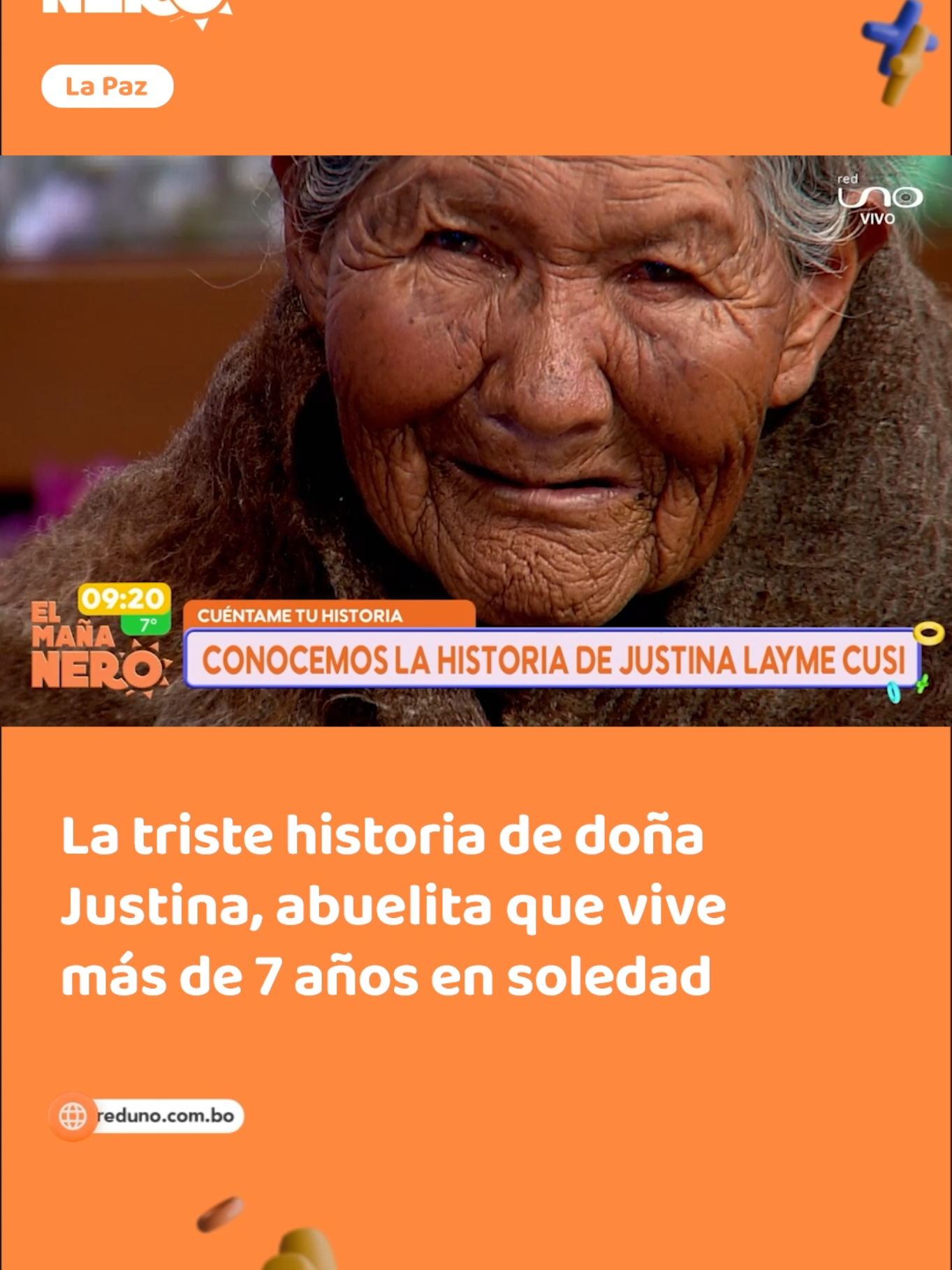 Cuéntanos tu historia Cap. 1: El triste caso de doña Justina, la mujer que vive en soledad... #ElMañaneroLPZ #RedUno #LaPaz  #Solidaridad #Ayuda  @Héctor Uriarte @Marcela Gonzales @César Galindo @Claudia Torrez Valen @Pablito Bustillo 