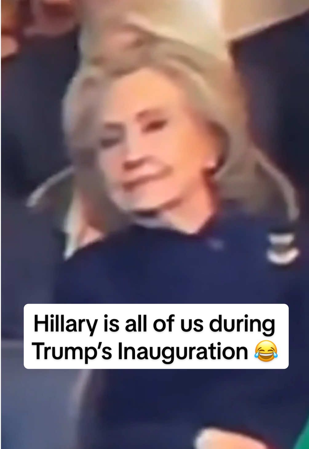 Hillary is all of us listening to this man.  #fyp #foryoupage #trending #america #trump #maga #president #hillary #right #blue #leftisttiktok 