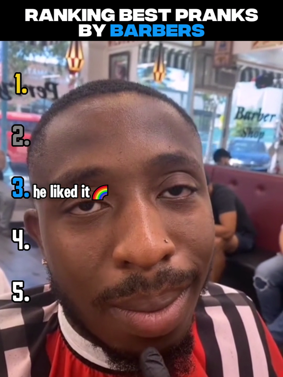 Rating best pranks by barbers #barber #fyp #british #unitedkingdom #humour #entertainment 