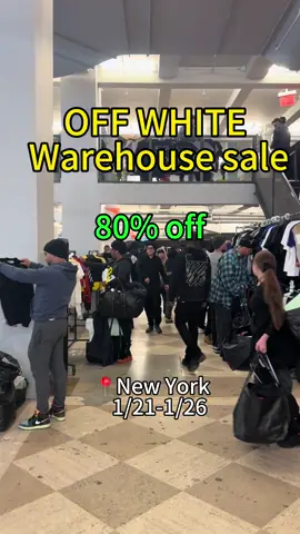 Off White sample sale in New York -up to 80% off！ Tuesday, January 21st : 10AM - 7PM Wednesday, January 22nd to Saturday, January 25th : 11AM - 7PM Sunday, January 26th : 10AM - 5PM 261 Fifth Avenue, New York NY 10016 #offwhite #samplesale #samplesalenyc #wintersale #streetwear #newyorkcity #discountshopping #manhattan @260SampleSale 