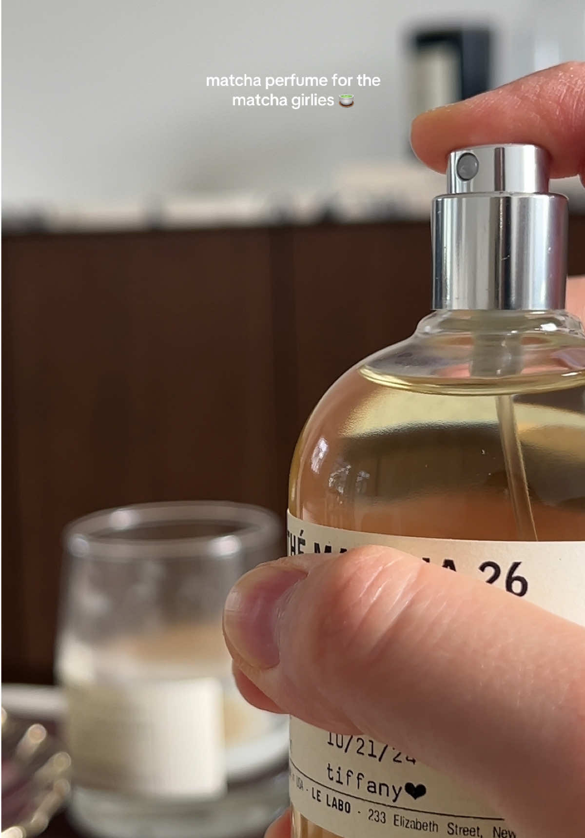 Matcha girlie through and through 😌 #matcha #matchaperfume #lelabo #matcha26 #perfumetok #fragrancetok 