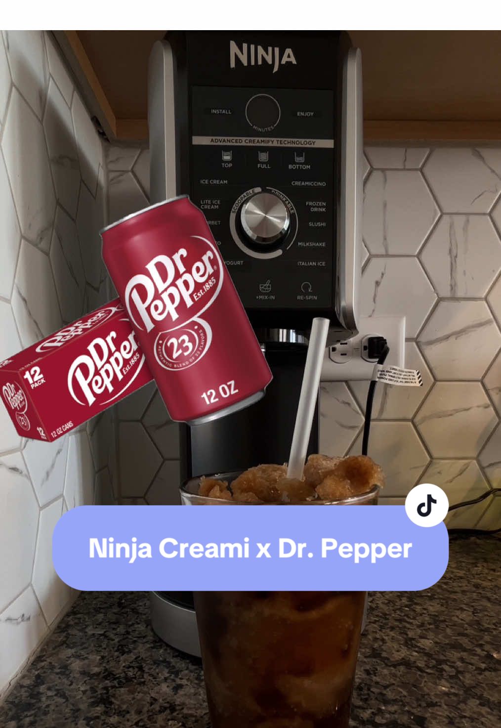 POV: You’ve just unlocked the ultimate frozen drink hack with the Ninja Creami Deluxe 😍🍹✨ Step 1️⃣: Pour Dr. Pepper into the Creami pint. Step 2️⃣: Freeze for 24 hours (yes, patience is key 🕒❄️). Step 3️⃣: Let the Ninja Creami do its magic – frozen drink mode activated! Results? A bubbly, icy masterpiece 🥤✨ Perfect for movie nights, game days, or just treating yourself 💁‍♀️. @Ninja Kitchen @Dr Pepper  #FrozenDrinkHack #DrPepper #NinjaCreami #POV #HomemadeTreats #Snacks #Momtok 