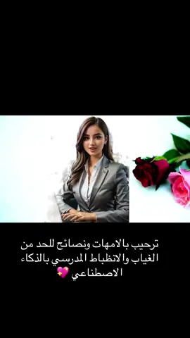 ترحيب بالامهات ونصائح للحد من الغياب والانظباط المدرسي بالذكاء الاصطناعي #الشعب_الصيني_ماله_حل😂😂 #طالبات #مالي_خلق_احط_هاشتاقات #اذاعه_مدرسيه #foryou #طالباتي_الحلوات #اكسبلورexplore #الذكاء_الاصطناعي🤖🧠 #الذكاء_الاصطناعي #معلمات_الابتدائي #معلمات #foryoupage 