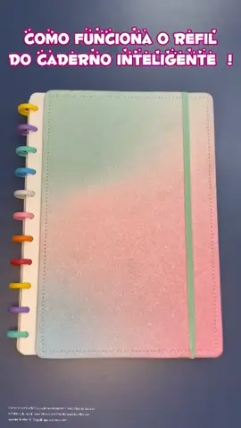 Caderno Inteligente, muito fácil de trocar as folhas e incluir divisórias. #voltaasaulas #materialescolar #cadernointeligente #foryoupage❤️❤️ 