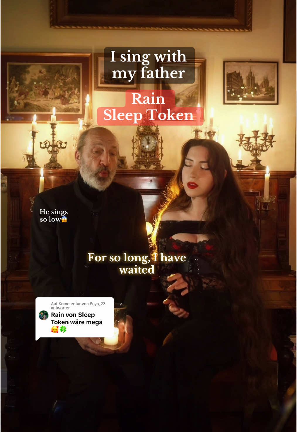 Antwort auf @Enya_23 Wartet auf den tiefen Ton 😱 Sirenen & Bass Version. Ich singe mit meinem Papa @Michael Rain - Sleep Token 🖤 schaut gerne auf Spot¡fy, Ig & YT vorbei: Marie-Celestine, die Links findet ihr aber auch in meiner Bio 🫶🏻 #blackbass #lowbass #siren #fatherdaughter #familymusic #sleeptoken #rainsleeptoken #fürdich #fyp #goviral 