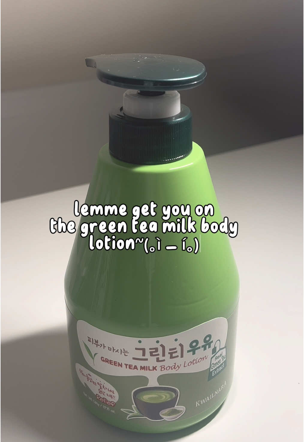 Always a matcha girl~~<333 Do you prefer the Strawberry or Green Tea one?🌟 ‼️Yesstyle codes for 14-17% off: YUHAN12 + M1NN104‼️ @Kwailnara : Green Tea Milk Body Lotion ~~ #fyp #kbeauty #kbeautyskincare #kbeautyproducts #beauty #bodylotion #greentea #matcha #lotion #teamwork 