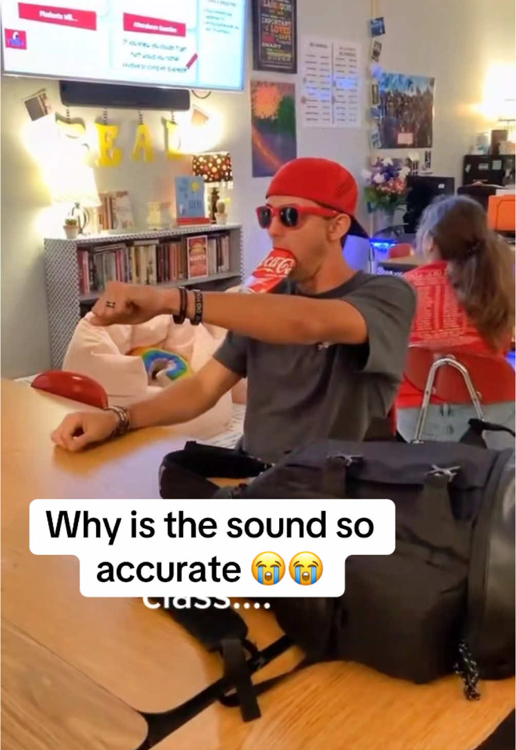 Nah that’s crazy. 🤣 (@smcl329) #school #class #friends #funny #classmates 