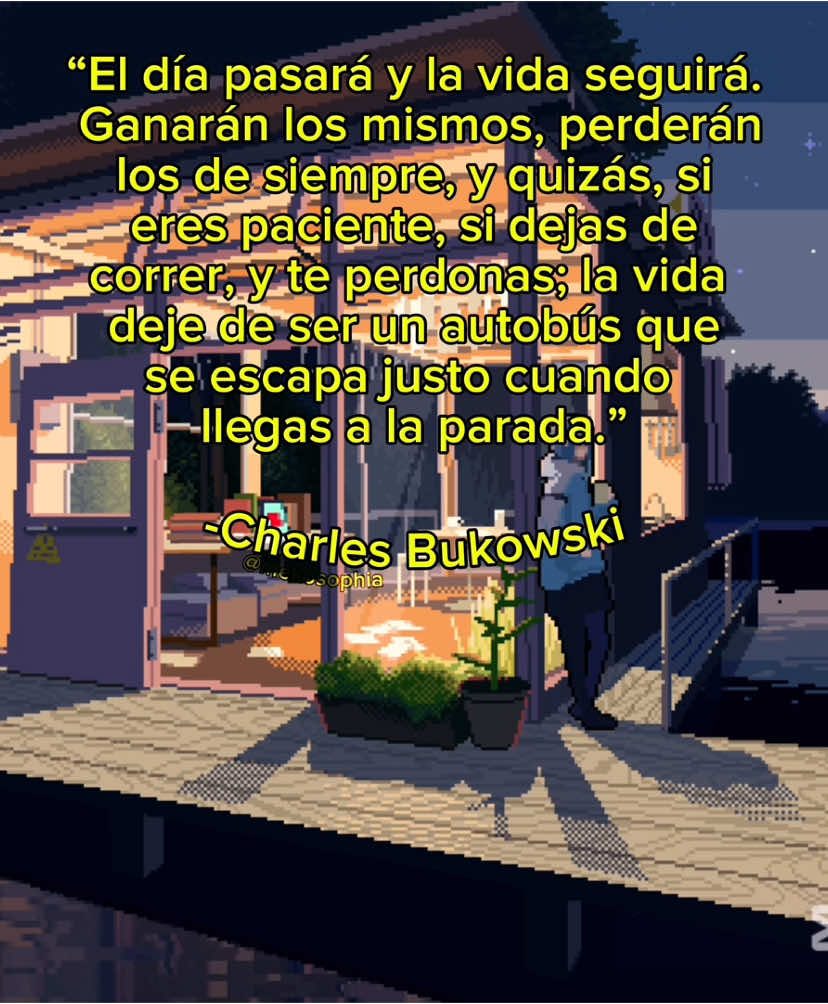 ¿Será que la vida deja de escaparse cuando dejamos de perseguirla? 🤔 #filosofia #frases #fyp #parati #frasesfilosoficas #noche #viral #capcut #filosofiadevida #escritos #pensamientos #versos #poemas #real #charlesbukowski 