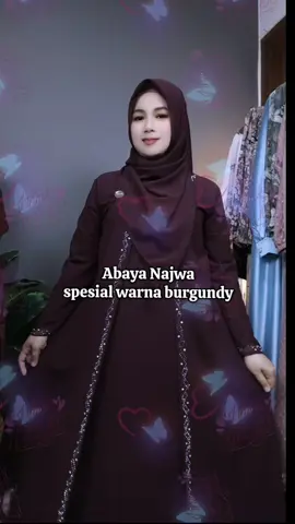 ABAYA NAJWA BURGUNDY #gamissethijabburgundy #abayalebaranterbaru2025 #gamissethijab #bismillahfyp #gamiskatunsethijab 