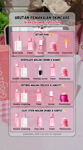 Urutan pakai g2g pinky💖 #tipsbuatkamu #glad2glow 