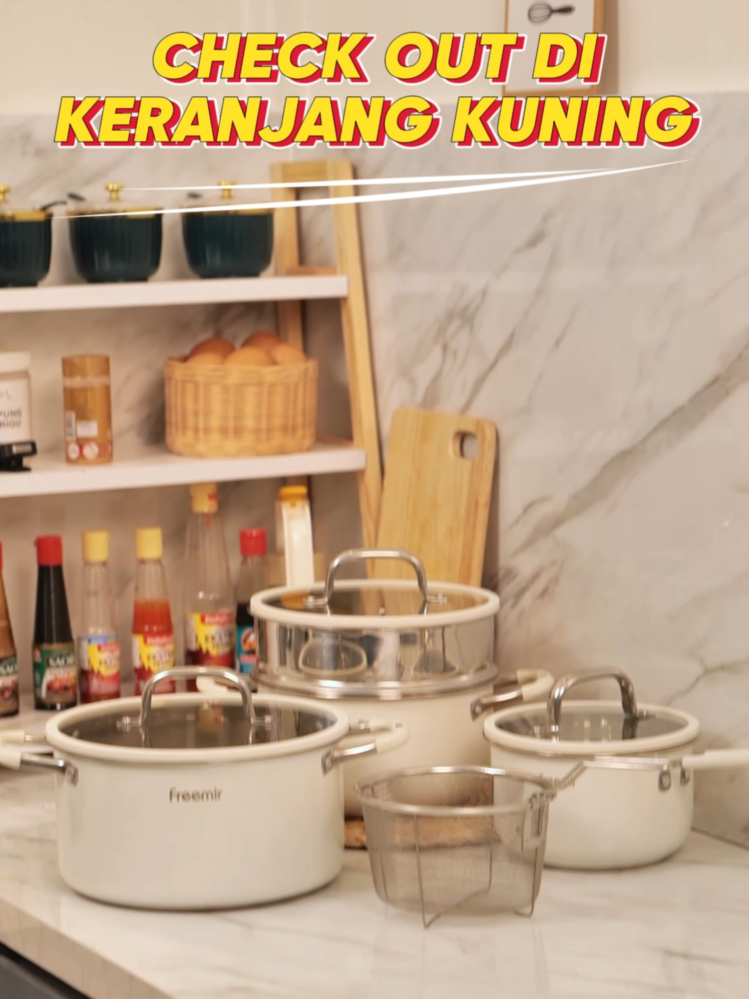 Panci series baru dengan stainless steel dari Freemir~ #freemir #freemirindonesia #kitchenware #panci #stainless