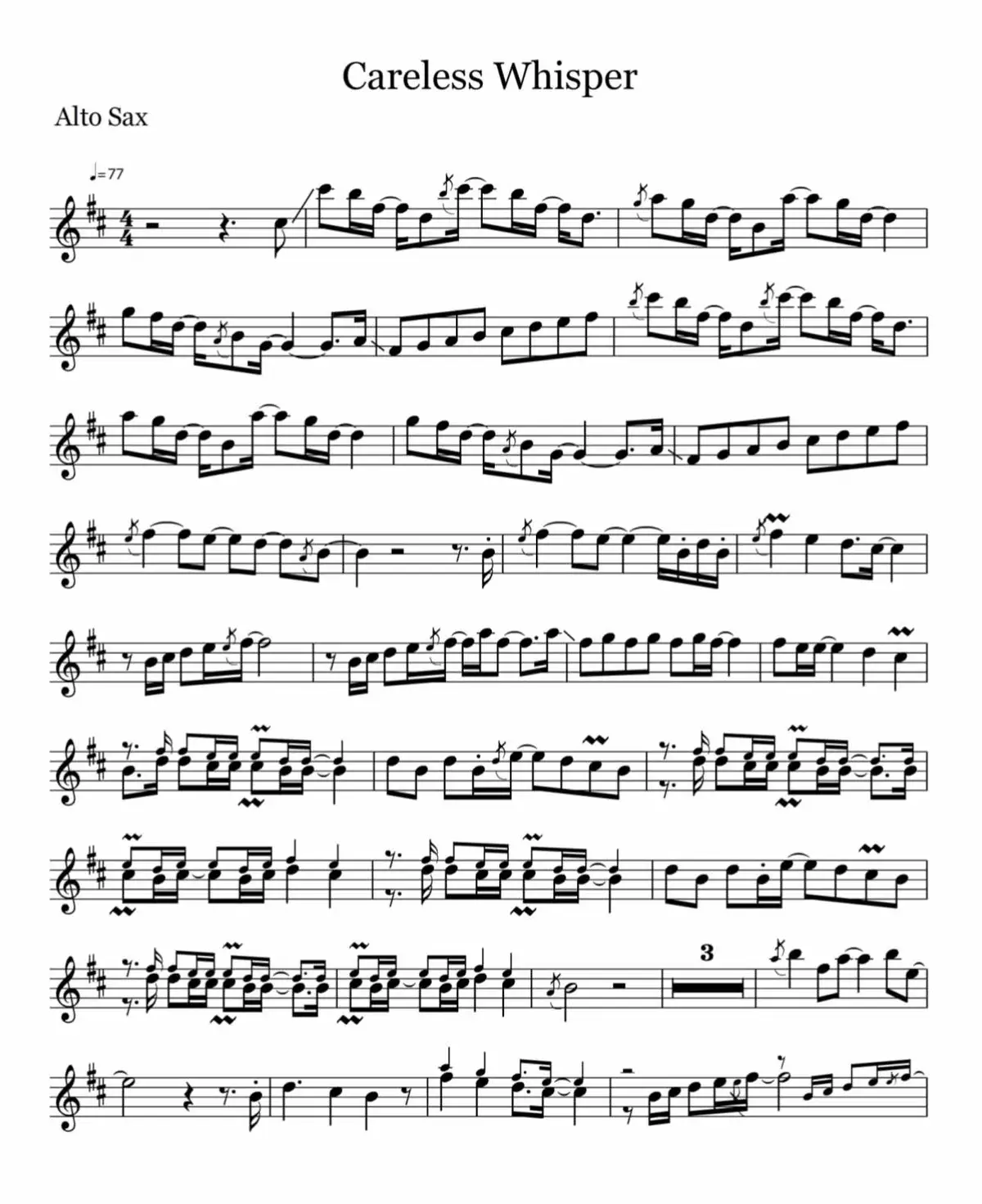 Murmullo Inoportuno #saxophone #sheetmusic #altosax #partituras #ramirezsax #carelesswhisper 
