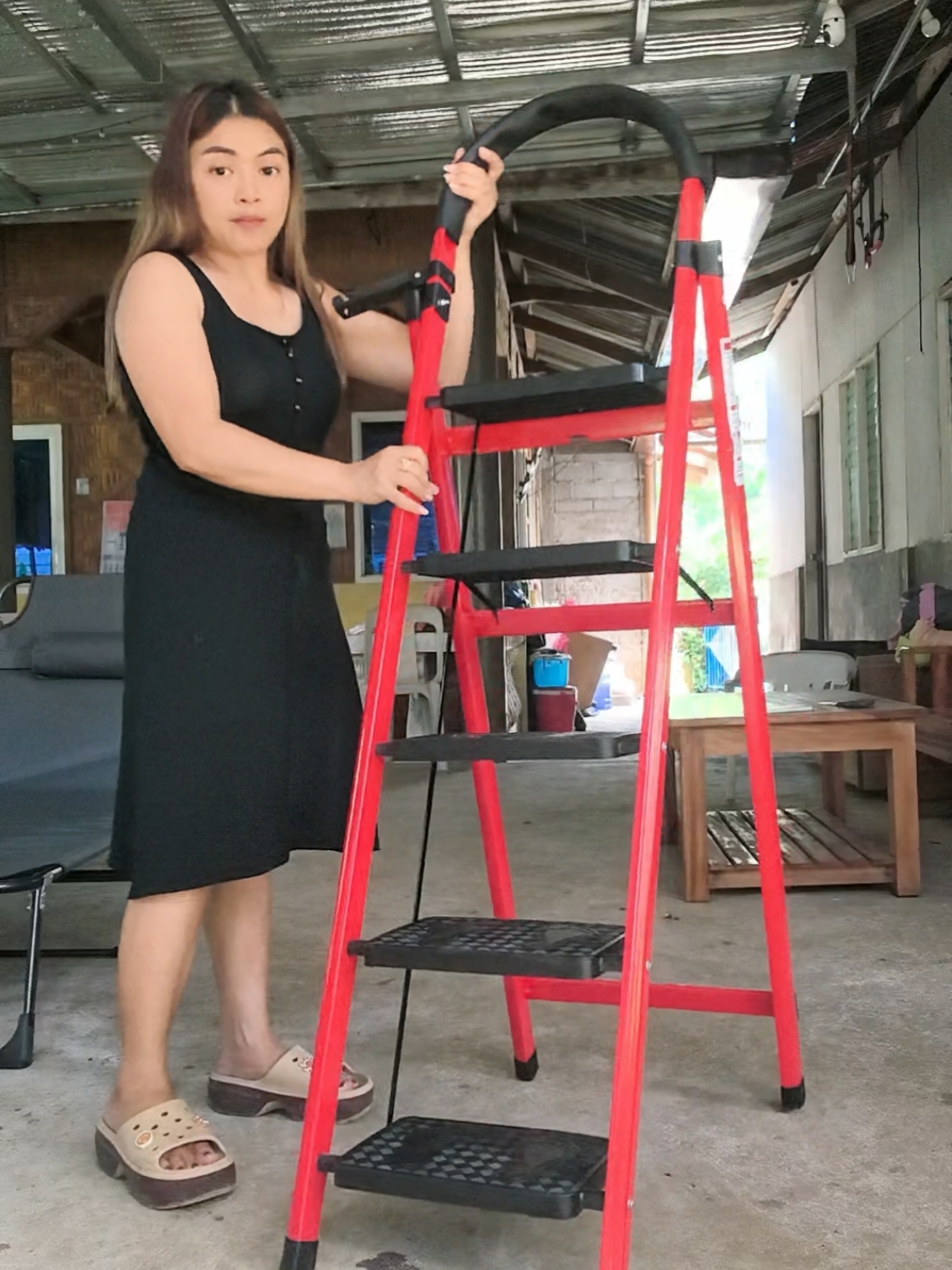 Folding Ladder Step Ladder Foldable hagdanan#foldingladder #ladder #carbonsteelladder #foldableladder#5stepsladder 