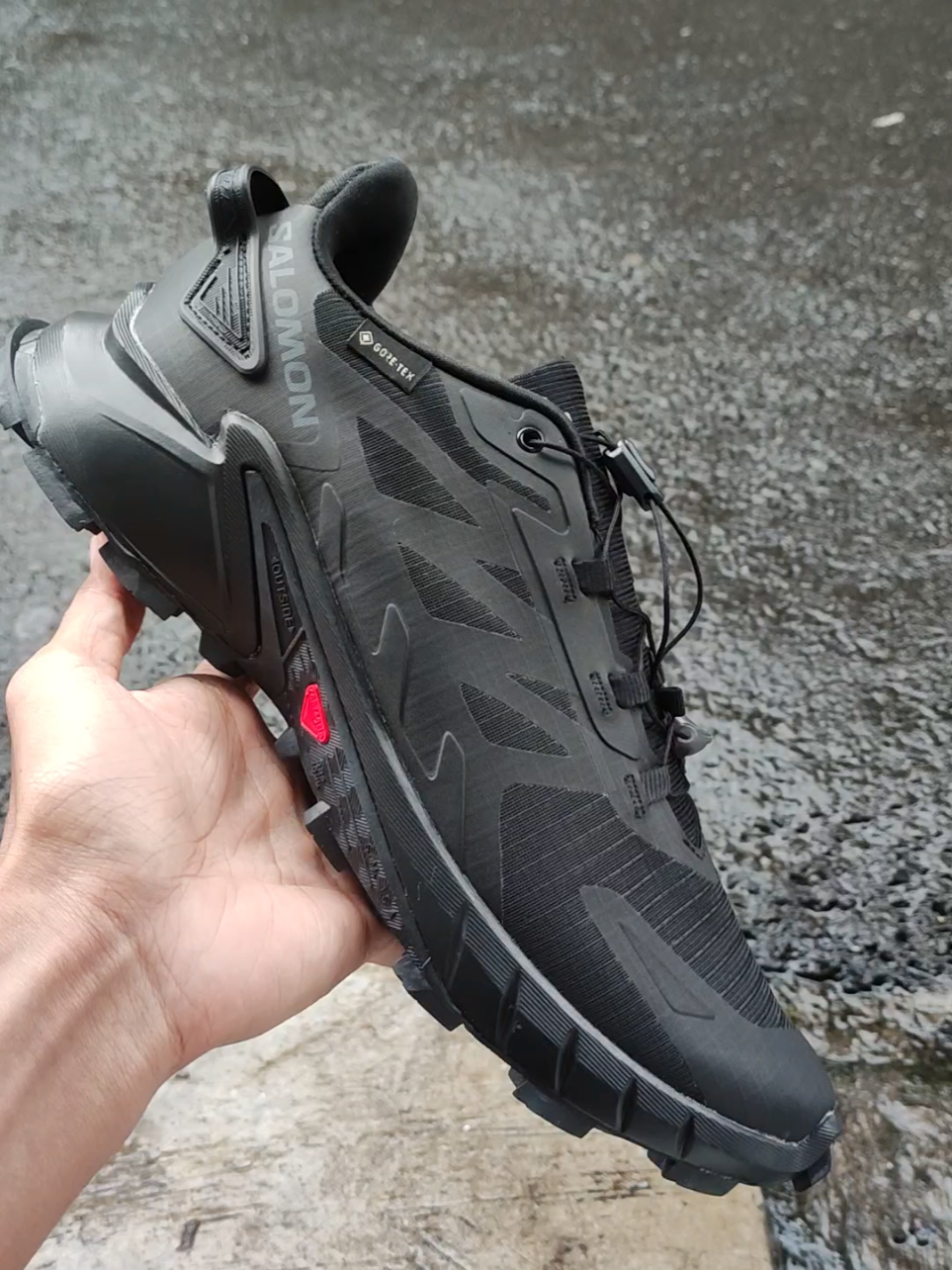SEPATU HIKING TRAIL SUPERCROSS 4 GTX ALL BLACK