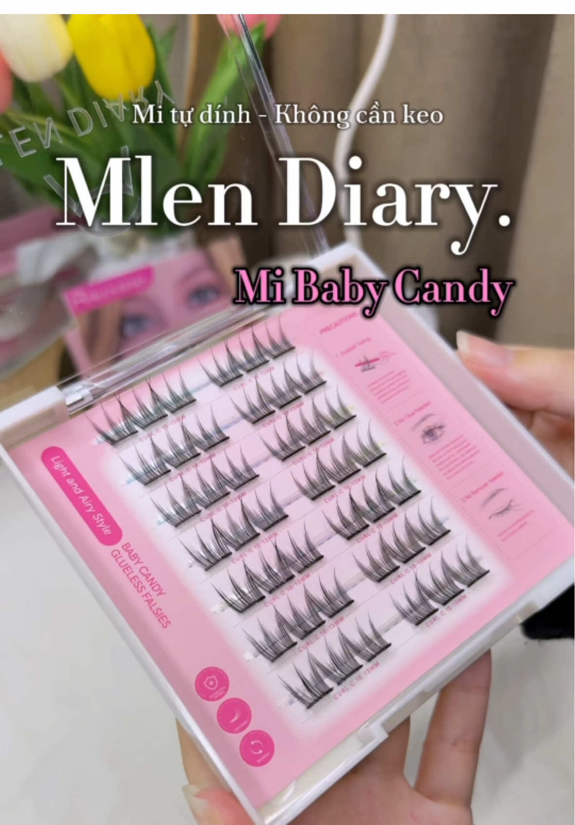 Mi có thể tái sử dụng ♻️ mi Mlen Diary khá mỏng nhẹ tự nhiên, lớp keo không quá dày cộm 💓 #mlendiary #migiamlendiary #migiasankeo #migiakhongcankeodan #makeup 