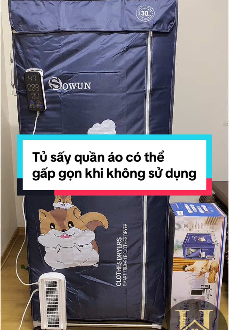 Tủ sấy quần áo Sowun SW869 khung gấp gọn 3 tầng 1600w. Bánh xe di chuyển tiện lợi dễ dàng. Điều khiển cảm ứng có màn hình hiển thị dễ dàng quan sát. Tích hợp chế độ ion diệt sạch vi khuẩn gây hại bám trong quần áo của bạn. #tusayquanao #maysayquanao #giadunghieuhuy #videoviral #tiktok 