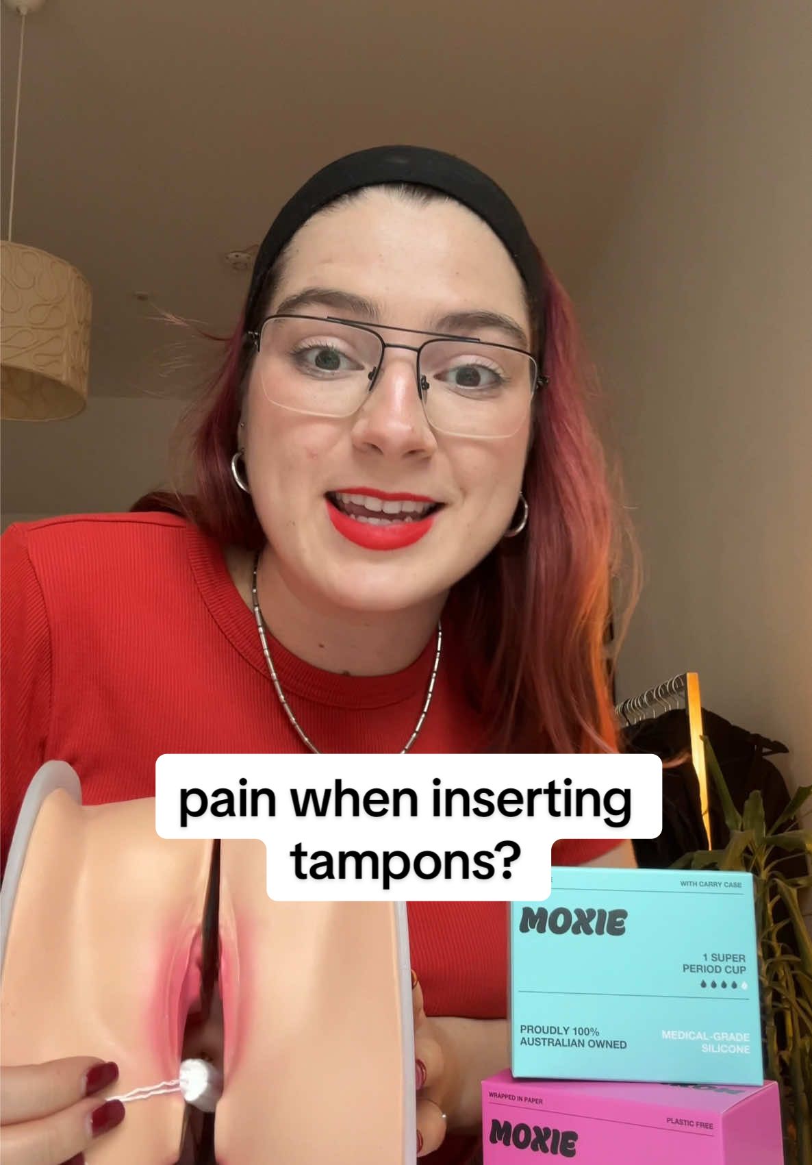 your tampon or cup shouldnt hurt. See your doctor to help rule out any underlying conditions. ALWAYS READ THE LABEL AND FOLLOW THE DIRECTIONS FOR USE. #period #periodcup #tampon 