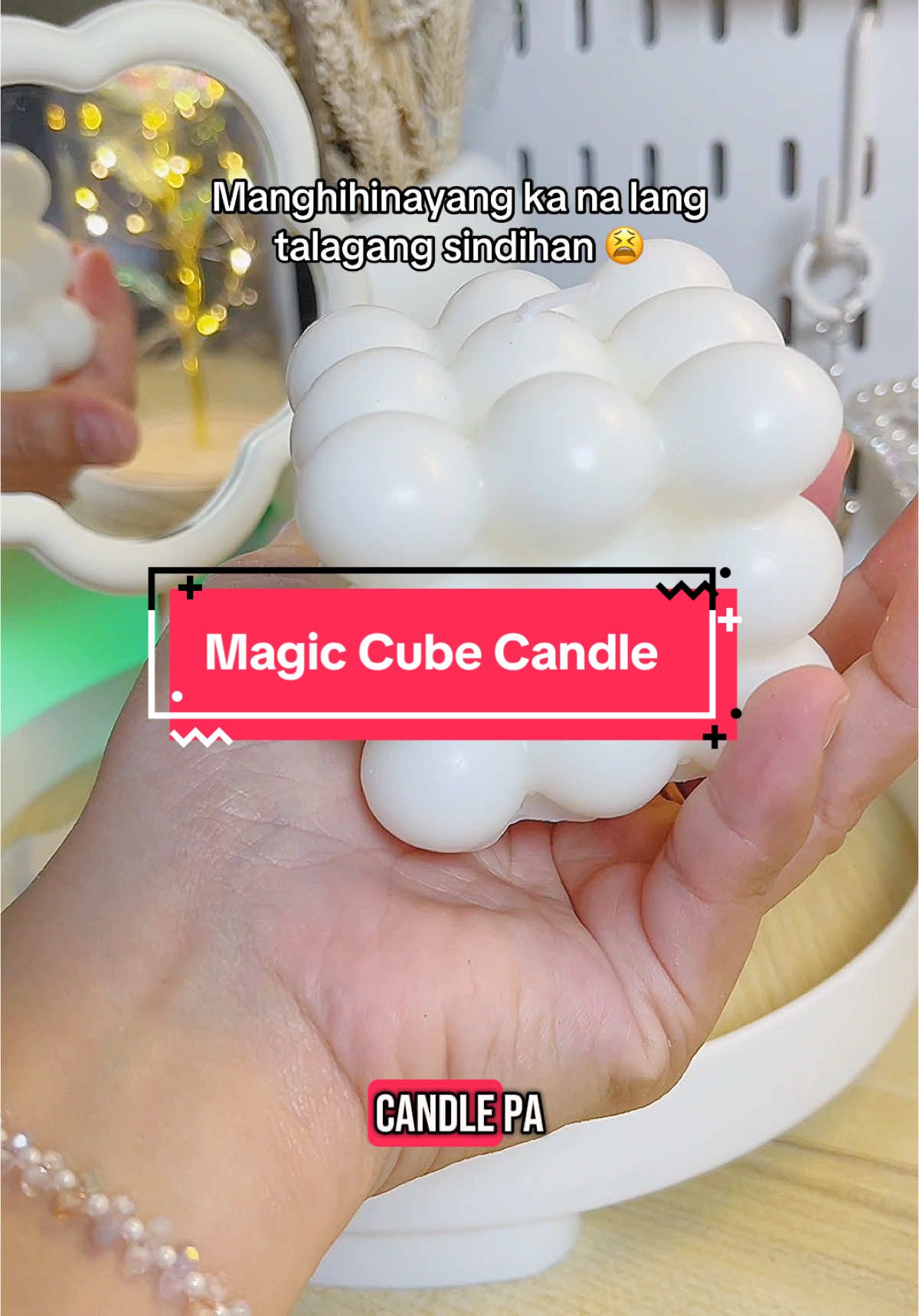 Murang room/desk decor recommendation 🕯✨ #marshmallowcandle #cloudcandle #magiccubecandle #scentedcandle #roomdecor 