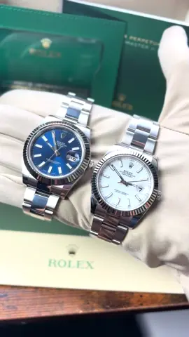 Rolex Date-Just 41 baton blue and white dail. Oyster bracelet ref-116334