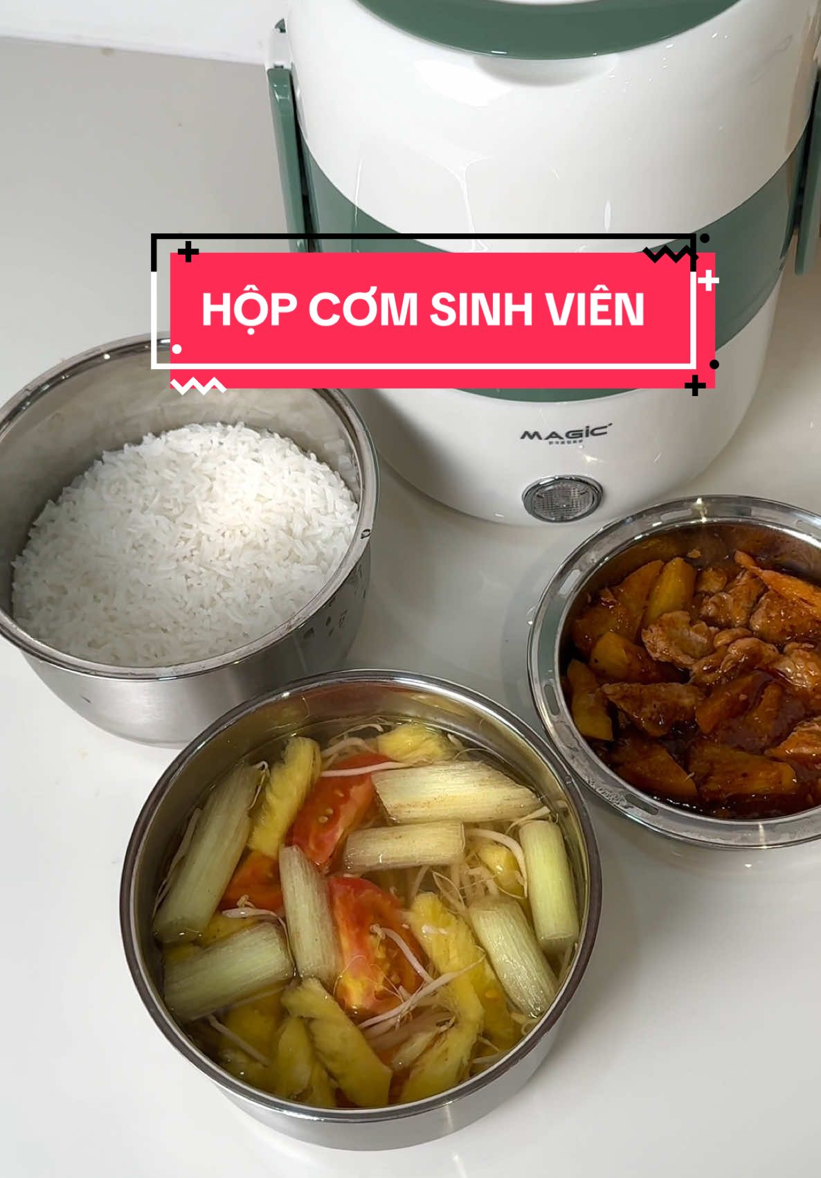 Hộp cơm hâm nóng tự nấu MAGIC A-002 – bữa ăn nóng hổi cho sinh viên mọi lúc, mọi nơi! 🍱✨ #magic #magickorea #magicvietnam