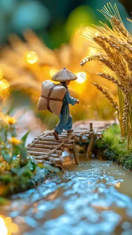 Miniature Farmers, Asian-Inspired Traditions 🌾🍃 #aiart #aivideo #aigenerated #aianimation #aiartcommunity 