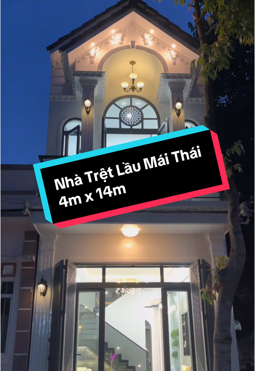 - Mời anh chị tham khảo mẫu nhà trệt lầu mái thái 4m x 14m #nhadep #xaydung #thietkenoithat #vinhlong 
