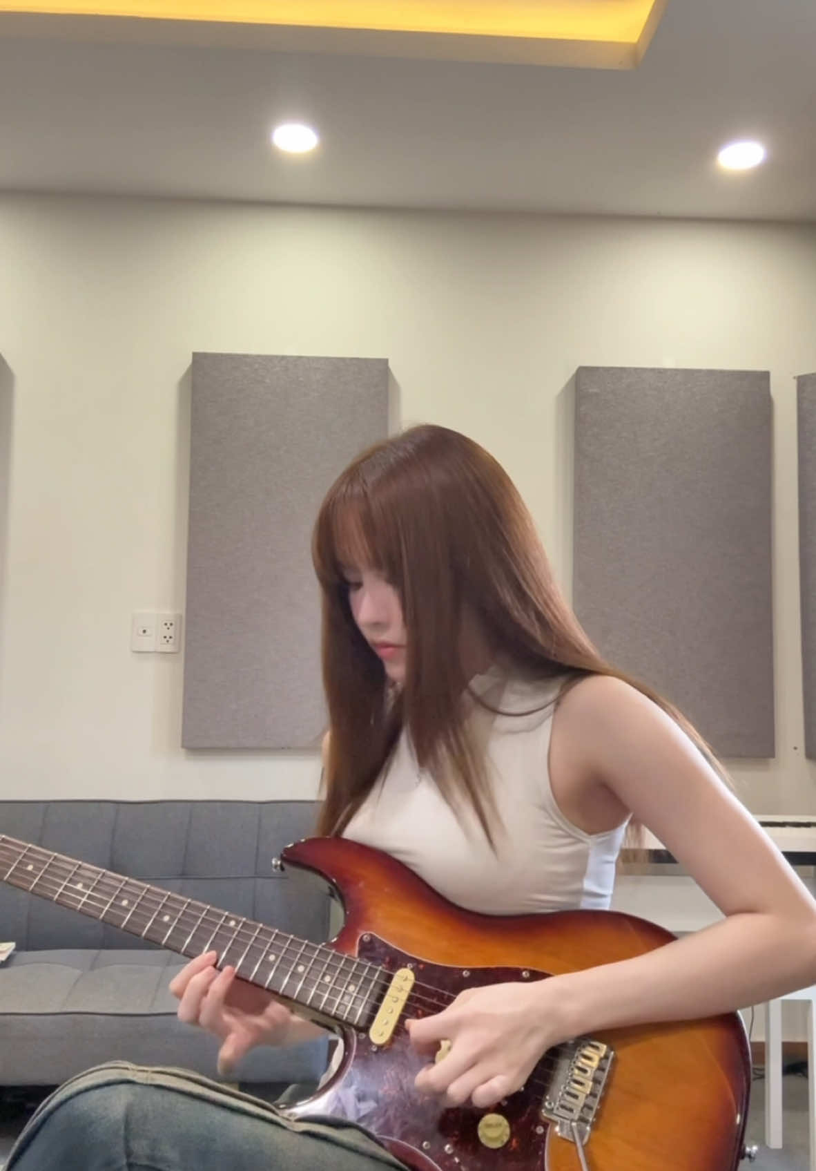 🎸🎸 giao diện dịu mà những nốt nhạc thì căng 🤪 #thieubaotram 