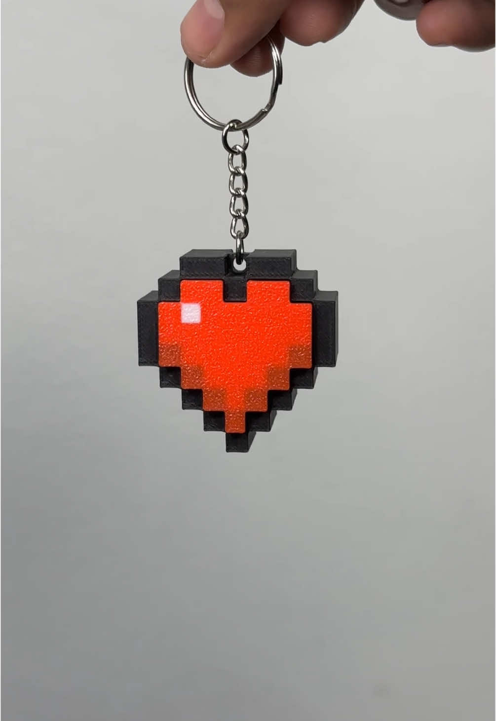 Minecraft Heart Clicker Keychain #Minecraft #heart #keychains #clicker #keyboard #Tech #fidget #toys
