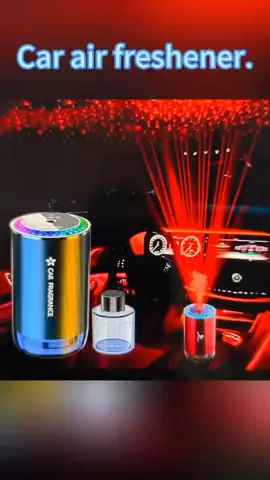 Smart car air freshener diffuser,rechargeable automative waterless car diffuser,for essential oils with star projector,music rhythmic lights #tiktokshop 